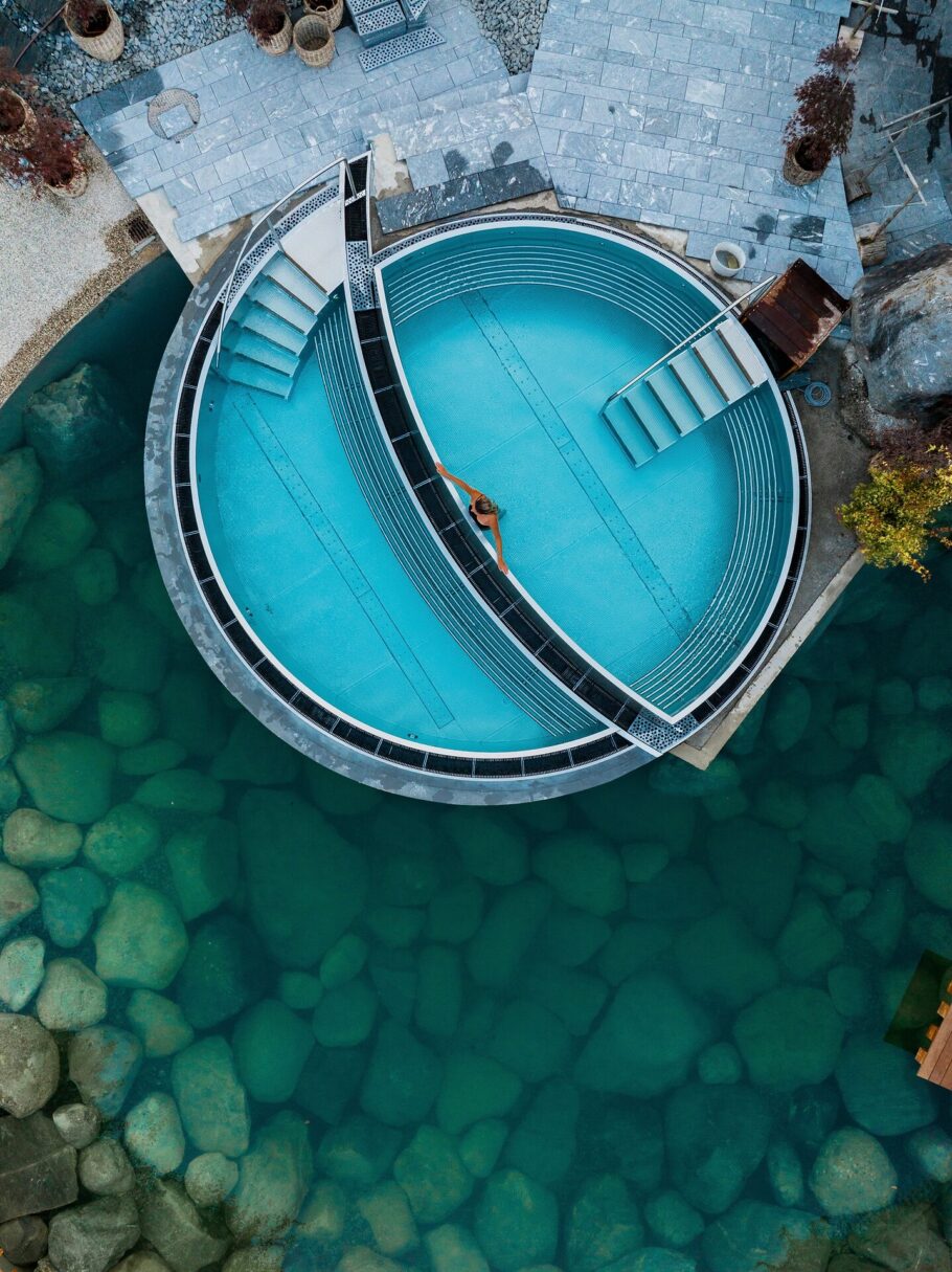 Jungbrunn Relaxpool aus der Vogelperspektive