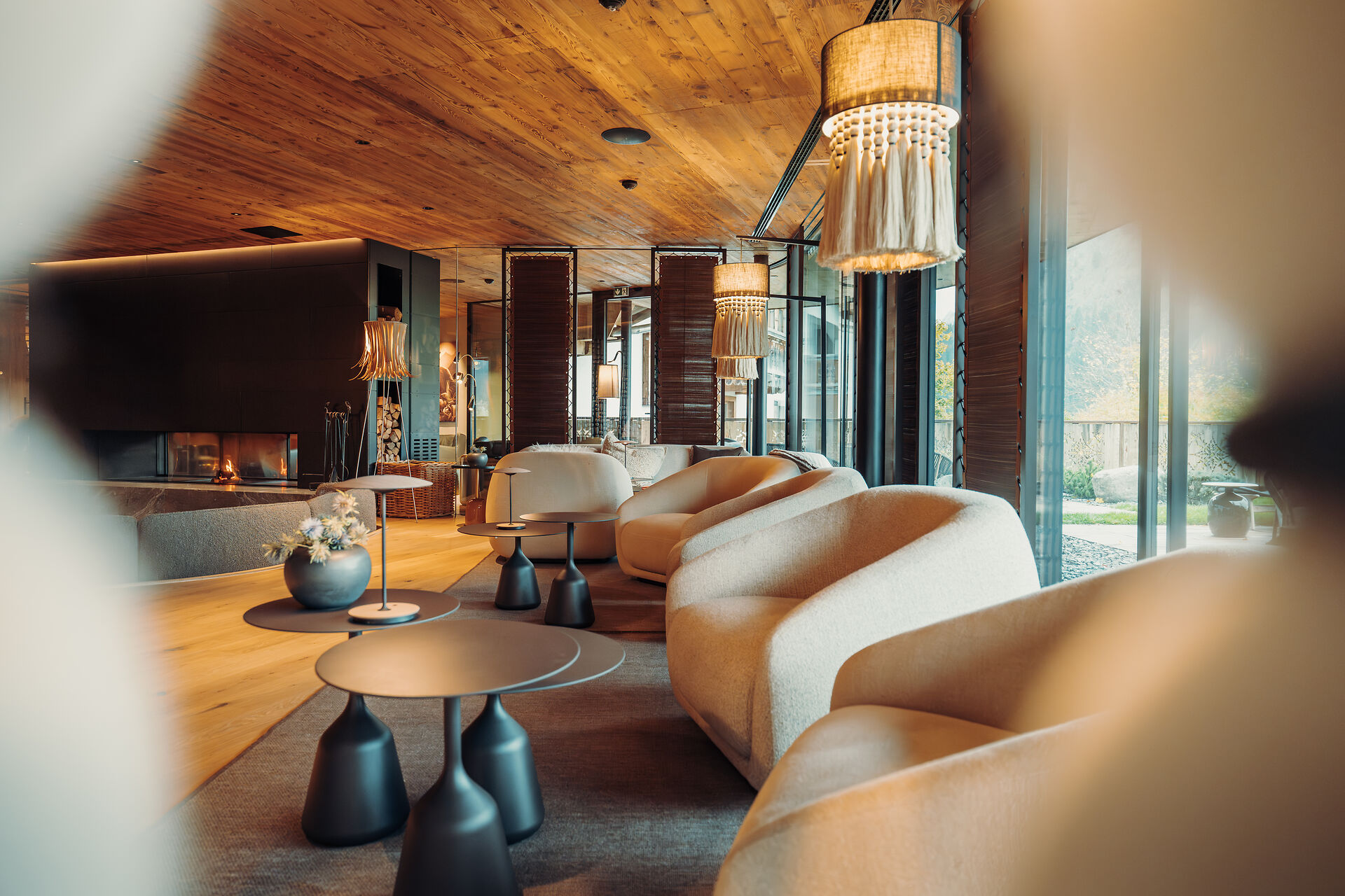 Hotel Jungbrunn, Alpin Lounge, Kamin,