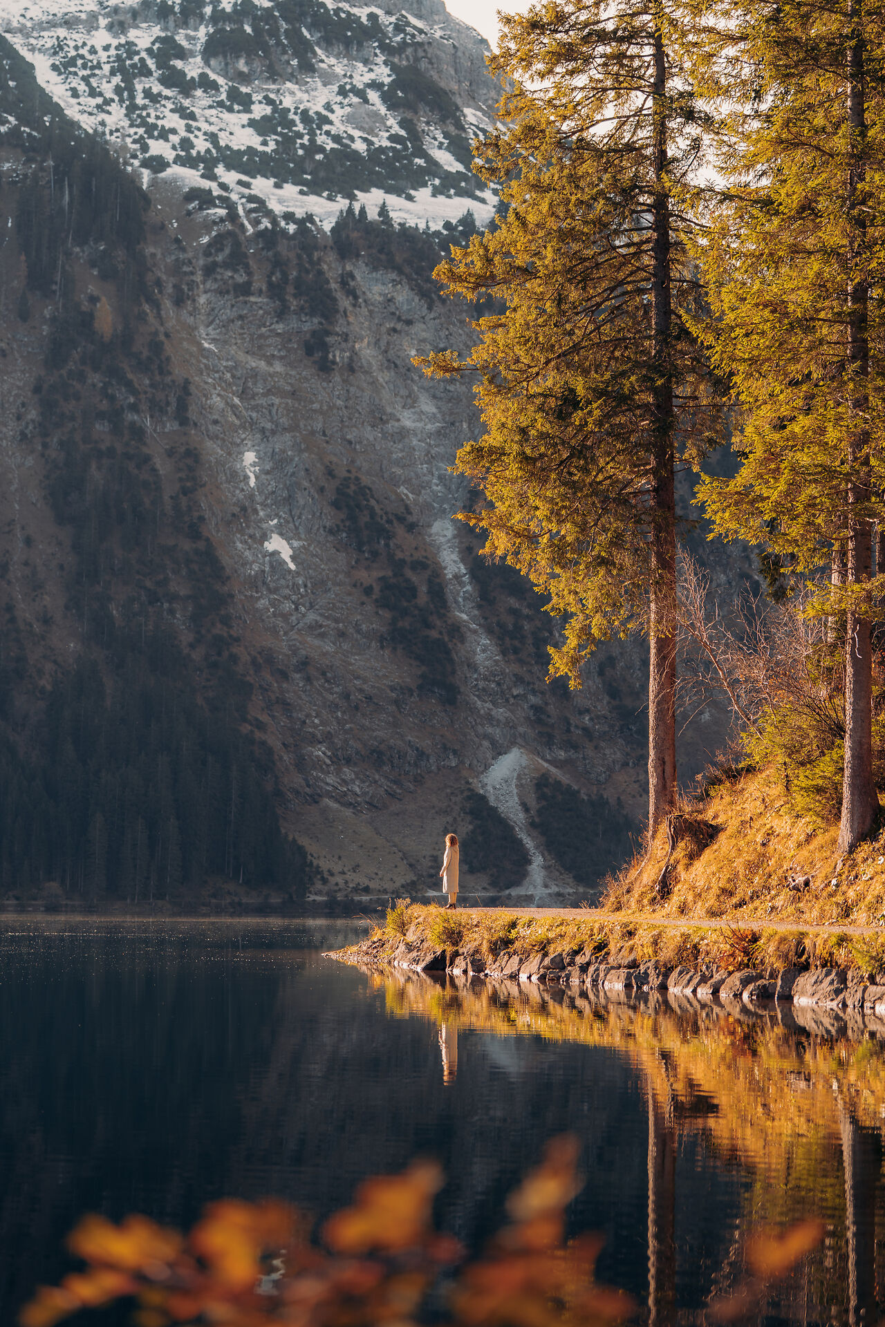 Herbst Vilsalspee Tannheimer Tal Outdoor See Hotel Jungbrunn