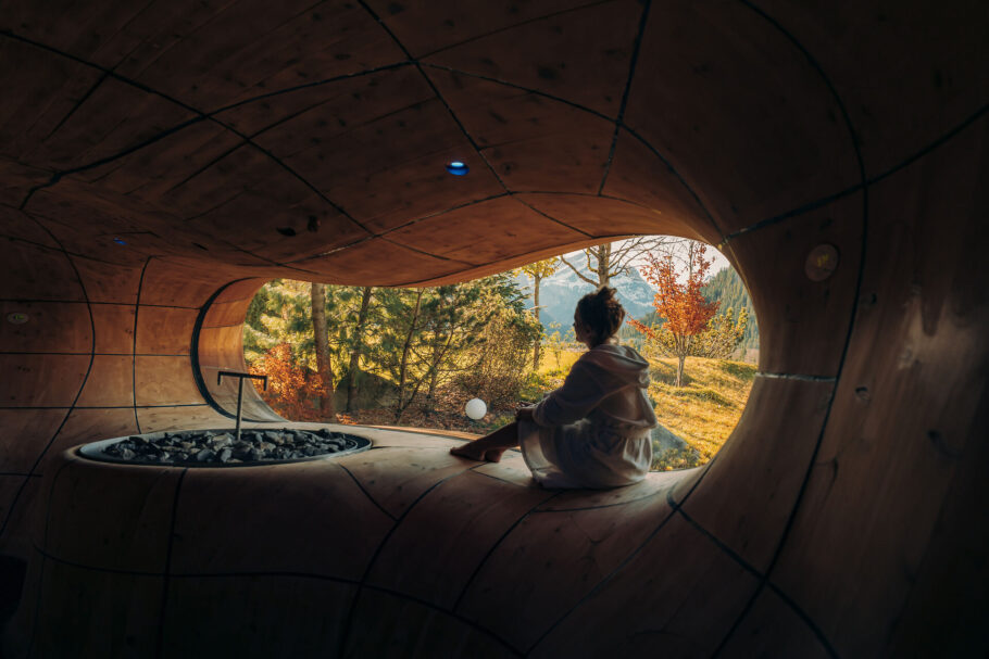 Herbst Sauna 3D Sauna Ausblick